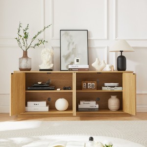 Hooseng TV Stand for Living Room, Mid Century Modern Entertainment Center, Sideboard Storage Cabinet TV Stand for Living Room - 1 of 4