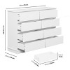 8 Drawer Dressers for Bedroom, Chest of Drawers with Deep Drawers, Large Double Dresser for Closet with Wide Top, Horizontal Wooden Dresser for Living - 2 of 4