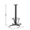 Emma and Oliver 23.5" x 29.5" Cast Iron Bar Table X-Base with Foot Ring - 2 of 2