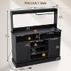 Coffee Bar Cabinet with 5 Hooks, Buffet Cabinet with Power Outlets, Goblet Holder, Sideboard Cabinet with Wine Rack Cabinet for Kitchen & Living Room - 4 of 4