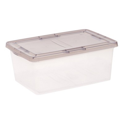 Iris 4pk 50qt Plastic Storage Totes With Wing Lid : Target