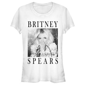 Juniors Womens Britney Spears Classic Star Frame T-Shirt