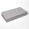 Bacati - Gray Pin Stripes 100 percent Cotton Universal Baby US Standard Crib or Toddler Bed Fitted Sheet - 3 of 4