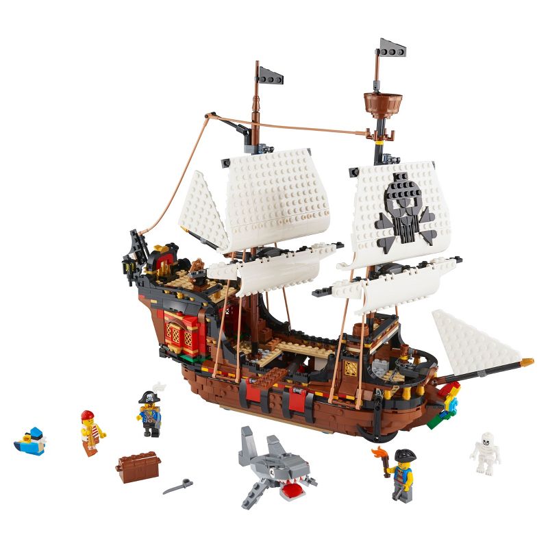 LEGO Creator 3 in 1 Pirate Ship Toy Set 31109, 3 of 13