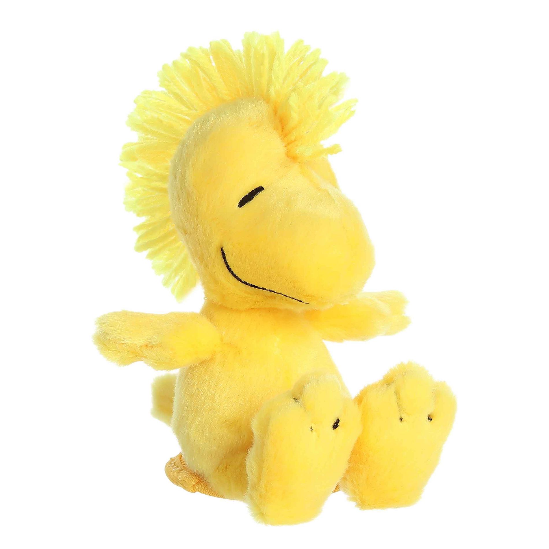 Aurora Mini Shoulderkins Woodstock Peanuts Timeless Stuffed Animal Yellow 5"