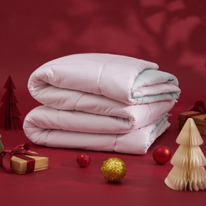 Comforters- Duvet Insert Contrast Down Alternative Comforter Quilted All Season Duvet with 8 Tabs, Machine Washable, Gifts for Women - 1 of 4