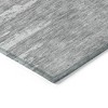 Silver Gray And Ivory Abstract Washable Indoor Outdoor Area Rug - 4 of 4