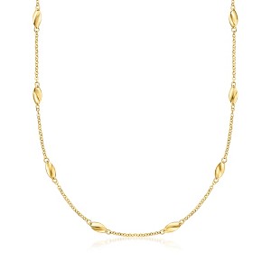 Pure Collection by Ross-Simons 18kt Gold Vermeil Oval-Link Station Necklace - 1 of 4