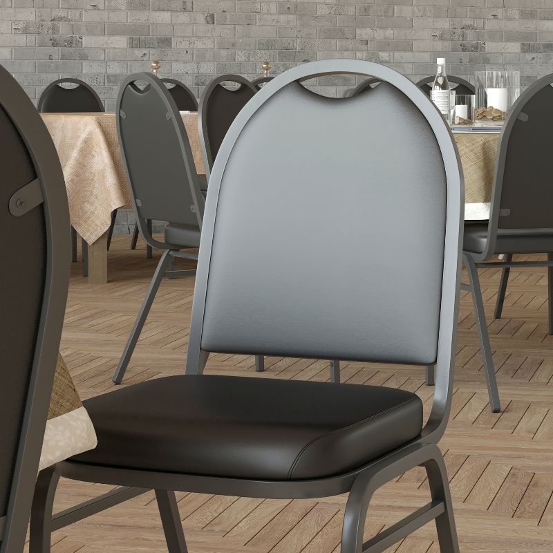 Emma and Oliver Versatile Dome Back Stacking Banquet Chair, 5 of 12