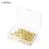 Unique Bargains Arrow-Shaped Metal Prevent Tearing Pages Home Office Paper Clip 20 Pcs - 3 of 4