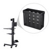 Yescom Storage Basket Organizer for PC Mobile Cart Medical Trolley Cart Utility Cart Black - 2 of 4