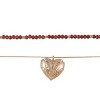 RACHEL Rachel Roy Gold Tone 2 Row Heart Pendant Necklace - 2 of 3