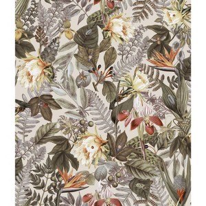 RoomMates Tropical Flowers Peel and Stick Wallpaper: Removable Vinyl, Self-Adhesive, Modern Floral, Botanical, 28 Sq Ft Coverage - 1 of 4