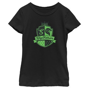 Girl's Harry Potter Slytherin Shield T-Shirt - 1 of 4