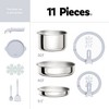 Aoibox 11pcs Tri-Ply Stainless Steel Cookware Set with Detachable Handle, Pots and Pans Set, Induction Kitchen Cooking Sets, RV/Camping Cookware - 2 of 4
