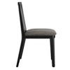 Modway Monarch Wood Dining Accent Chair with Cane Back and Padded Seat in Black Black Gray – Farmhouse Style Chair with Comfort and Style - 4 of 4