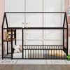 KIGFTSOD Metal Bed House Bed Frame with Desk, Shelves, Power Outlets and USB Ports - 2 of 4