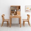 NicBex Solid Wood Dining Chair Set of 4, Rustic Wide Curved Backrest, Wooden Chair for Dining Room Kitchen Bedroom Room, Walnut/Oak - 2 of 4