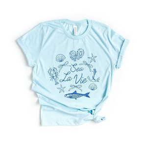 Simply Sage Market Women's Sea La Vie Collage Short Sleeve Graphic Tee - 1 of 4
