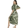 LEELA Women's Summer Maxi Nightdress Cover Up Gown Caftan Loungewear Dashiki House Dresses for Women 3X-4X Black, Abstract - 3 of 4