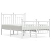 vidaXL Metal Bed Frame with Headboard and Footboard White 53.1 in.x74.8 in. - 2 of 4