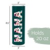 Elanze Designs Nana Floral Dark Teal 20 ounce Stainless Steel Travel Tumbler - 2 of 4