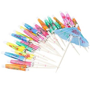 Chef Craft 24pc Party Umbrella Picks - Great for Cocktail Drinks & Appetizers - 1 of 2