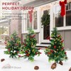 Best Choice Products Set of 2 24.5in Outdoor Pathway Christmas Trees Decor w/ LED Lights - 2 of 4