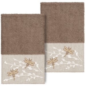Linum Home Textiles 100% Turkish Cotton BRAELYN Embellished Towel Set - 1 of 2