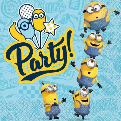 Minions 2 16ct Lunch Napkins Turquoise