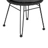Sapphtopaz Patio Dining Chairs Set of 2 Rattan Patio Chairs with 2 Cushions for Patio, Outside, Living Room - 2 of 4