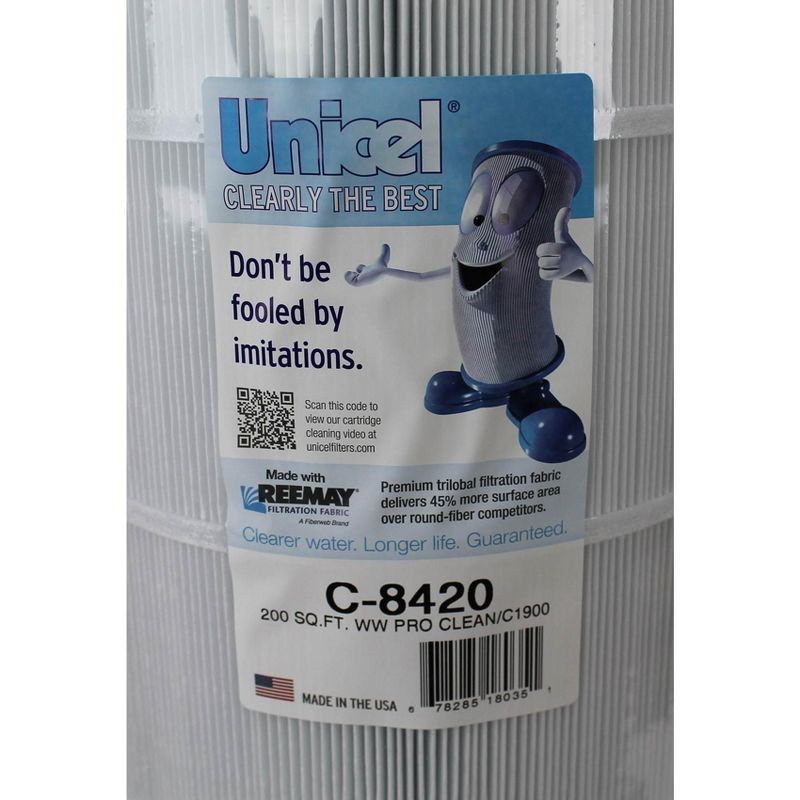 Unicel C-8420 200 Square Foot Media Replacement Pool Filter Cartridge with 236 Pleats, Compatible with Hayward Pool Products and Waterway, 4 of 7