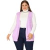 Agnes Orinda Women's Plus Size Open Front Chunky Knit Sweater Outwear Cardigan - 3 of 4