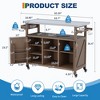 Outdoor Grill Cart with Storage Cabinet, Farmhouse Solid Wood Kitchen Island on Wheels, Outdoor Grill Table with Stainless Steel Table Top - 3 of 4