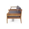 Aston Outdoor Mid-Century Modern Acacia Wood Sofa with Water-Resistant Cushions - Christopher Knight Home - 4 of 4