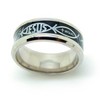 Jesus Fish Wedding Band for Men or Women 8mm Stainless Steel Ring by Ginger Lyne Collection - 2 of 4