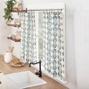 No. 918 2pc 54"x36" Sandbar Seashell Print Semi-Sheer Rod Pocket Kitchen Curtain Tier Pair White - 4 of 4