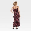 Women's Cold Shoulder Midi Dress - A New Day™ Black/Red Floral - 2 of 3