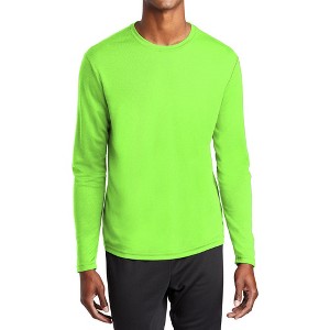 Mafoose Men's Casual Lightweight PosiCharge RacerMesh Moisture-Wicking Long Sleeve T-shirt - 1 of 4