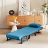 KTMBDW Convertible Sleeper Chair Bed, 4 in 1 Living Room Reading Chair, Arm and Adjustable 5 Position Backrest Single Sofa Bed - 3 of 4