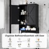 Over The Toilet Storage Cabinet with 2-Door Design, Bathroom Organizer - 4 of 4