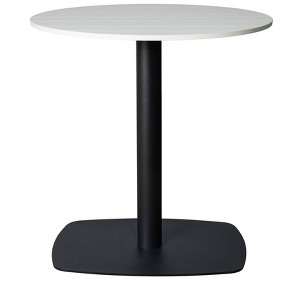 Leisuremod Vail Round Top Dining Table with MDF Top and Black Square Steel Base for Kitchen, Dining, and Pub - 1 of 4