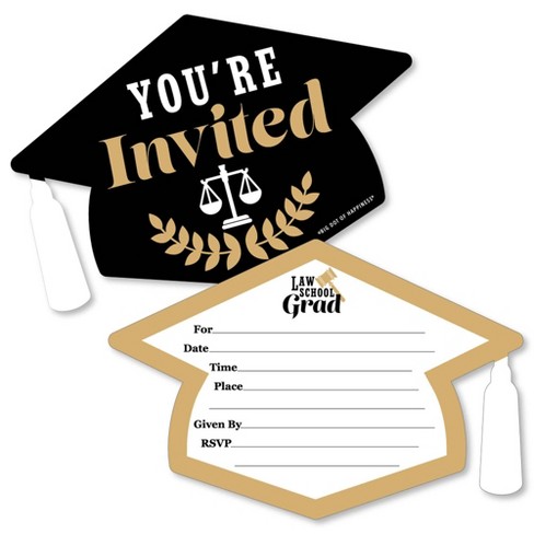 Big Dot Of Happiness Law School Grad Shaped Fill In Invitations Future Lawyer Graduation Party Invitation Cards With Envelopes Set Of 12 Target