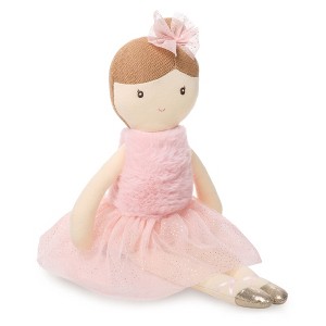 Bearington Lil' Ballerina Brunette 16.5 Inch Doll - Stuffed Plush Baby Doll for Girls - 1 of 4
