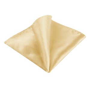 INSPIRE CHIC Men's Wedding Party Solid Color Self-Folded Pocket Squares - 1 of 4