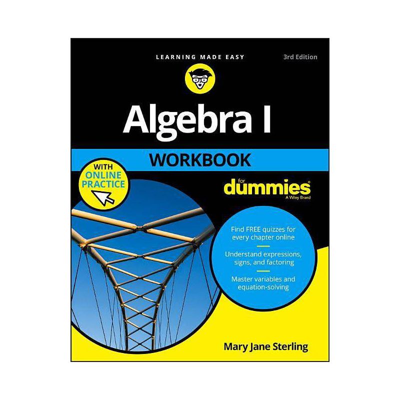 Algebra I Workbook for Dummies - 3rd Edition by  Mary Jane Sterling (Paperback), 1 of 2