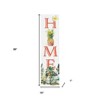 HomeRoots 36" White Orange And Green Pineapple Home Solid Wood Porch Sign - 3 of 4