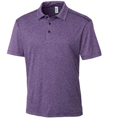 Clique Charge Active Mens Short Sleeve Polo - College Purple Heather ...