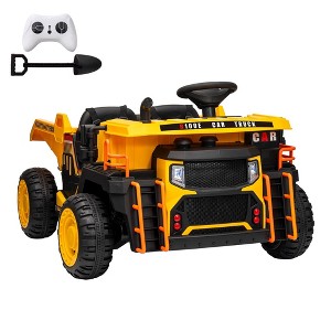 24V Kids Ride on Dump Truck, Electric Truck Car with Remote Control Shovel Double Doors 3 Speeds Music Horn LED Lights for Kids - 1 of 4