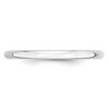 Black Bow Jewelry 2mm to 6mm 10K White Gold Lightweight Half Round Standard Fit Band - 3 of 4